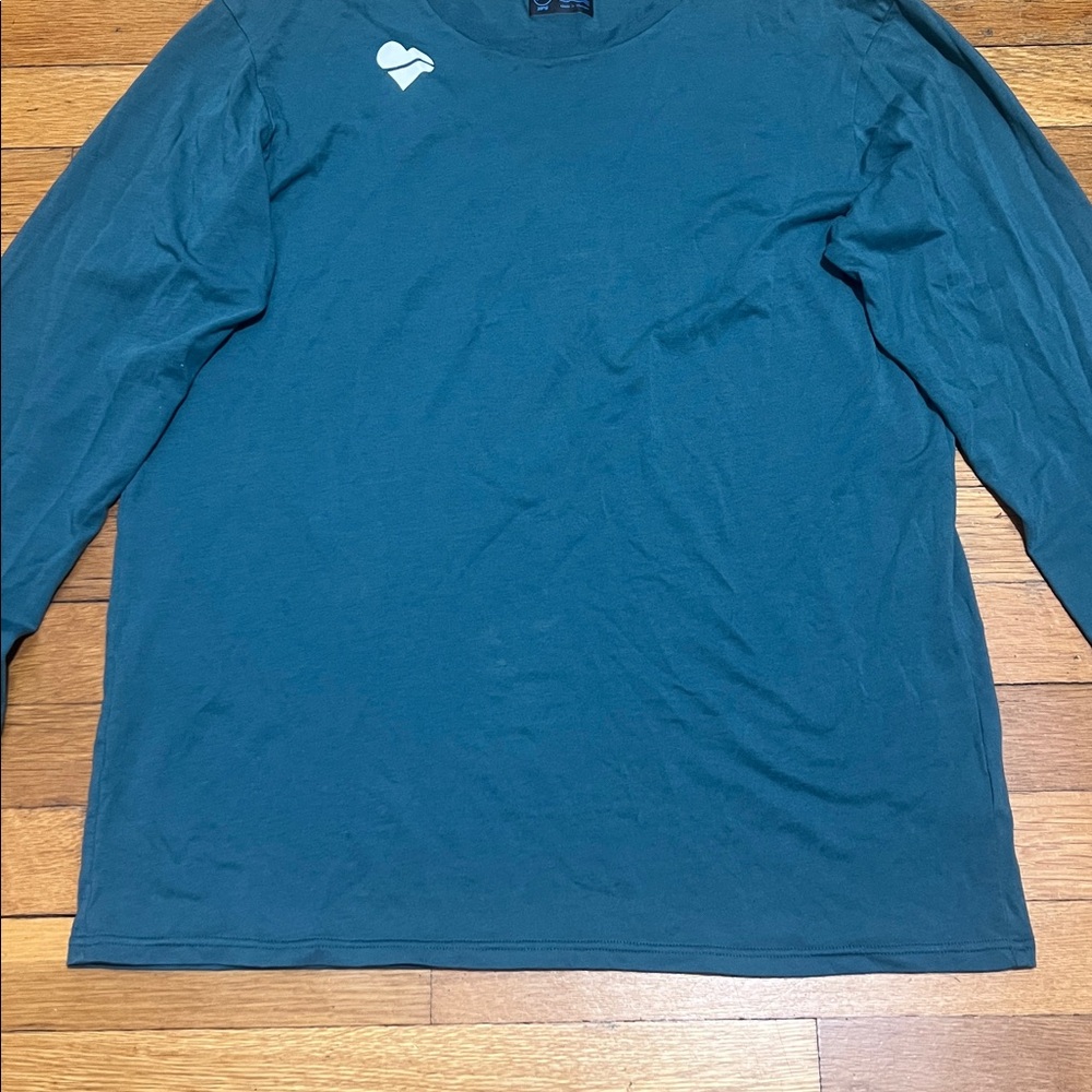 Janji Runterro Bio Long Sleeve Tee Shirt in Jasper Green, Women’s size Small - Picture 5 of 15